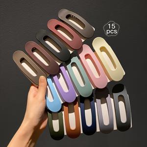 15개 무광 헤어 클립 - 미끄럼 방지, 여성용 우아한 헤어핀, 데일리 & 포멀 행사 - 업스타, 번, 땋은 머리 고정 - 살롱 & 홈 사용 - (15개), 헤어 추가, 번 헤어스타일, 세련된 디자인, 부드러운 끝, 패션 애호가