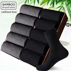 6/10 더블 대나무 섬유 고품질 비즈니스 양말 | 통기성, 편안함, 땀 흡수, 냄새 방지 | 남성용 | 비즈니스, 레저, 사무실 복장 및 정장에 적합 | 사계절 사용 가능