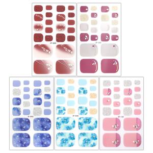 TEMU 여성용 라인스톤 & 보석 네일 랩 5개, 나비 & 글리터 디자인의 반짝이는 레진 발톱 전체용 매니큐어 스티커, 파티, 결혼식, 무도회를 위한 즉석 스파클링 네일 아트 장식