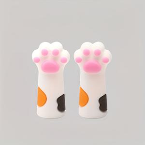 TEMU 2개 고양이 발바닥 뜨개질 바늘 스토퍼, 바늘 보관, 뜨개질 바늘 스티치 스토퍼, 뜨개질 바늘 뾰족한 부분 보호대, 작은 뜨개질 추가 용품