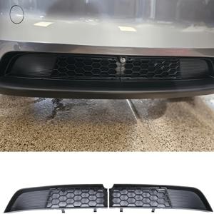 TEMU Tesla Model Y Juniper 2026 전면 그릴 보호망, 돌 및 곤충 방지망, 라디에이터 보호 커버, 벌집형 에어 인테이크 그릴 커버 (오리지널 차량 위치/드릴링 불필요)