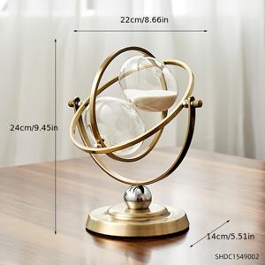 TEMU 30분 모래시계 타이머 1개, 720° 회전하는 빈티지 화이트 디자인, 빈티지 장식에 적합, 사무실 책상, 가정 또는 결혼식에 적합