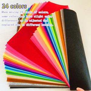 TEMU 15.75 X 19.69 인치 수공예 펠트 시트, 24개 DIY 크래프트 펠트, 1밀리미터 두께 사각형 부직포 펠트, 학교 프로젝트용 하드 펠트 시트, 장식용, 24가지 색상 제공 (40 X 50 센티미터)