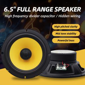 TEMU 차량용 6.5인치 동축 스피커 2개 세트, 최대 출력 500W, 4오름 임피던스, 깊은 베이스를 위해 설계, 차량 스테레오 시스템에 적합, 차량용 DVD 플레이어와 호환 가능