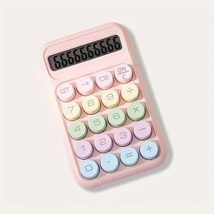 TEMU 1개 탁상용 계산기 - 기계식 키보드/12자리 디스플레이/대형 LED 화면/도파민 컬러 디자인/재사용 가능 - 회계/사무/장부/교사/엔지니어링/수학용 - 할로윈 크리스마스 휴일 선물 (배터리 미포함)