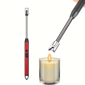 TEMU 360° 회전 방풍 충전식 전기 라이터, 긴 라이터 양초 라이터, USB 충전 점화 장치, 내구성이 뛰어난 유연한 호스 장착, 크리스마스 선물로 좋은 선택, 가벼운 양초, 가스레인지, 캠핑에 적합