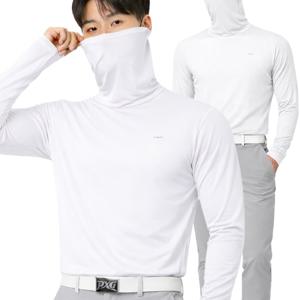 TEMU [BFL] 남성 스포츠 아웃도어 골프 이너 쿨링 마스크 일체형 긴팔 티셔츠