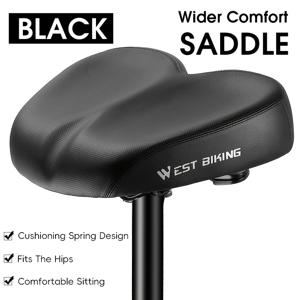 TEMU WEST BIKING 매우 부드러운 자전거 안장 넓은 편안한 안장 고탄성 통기성 빅 시트 쿠션 남녀공용 MTB 로드 자전거 사이클링 장비 액세서리용 범용 시트 패드