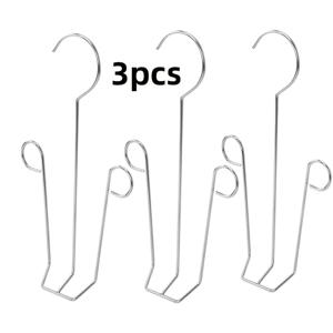 TEMU 3개 스테인리스 스틸 건조대, 걸이형 신발 정리대, 공간 절약형 방풍 디자인, 미끄럼 방지 고무 팁 & 녹 방지 클립, 운동화, 부츠, 세탁에 적합 - 실내/실외 사용, 다기능 후크 디자인, 효율적인 배수