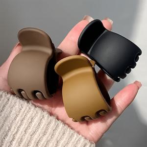 TEMU 여성용 미끄럼 방지 바나나 머리핀 1개/3개 세트, 반투명 무광 하이포니테일 홀더, 포니테일, 번, 곱슬머리용 헤어 클로 클립 - 일상 및 특별한 날을 위한 패셔너블한 헤어 클립, 귀여운 머리핀, 포니테일 헤어 타이