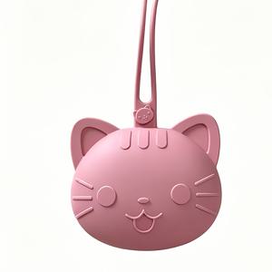 TEMU 실리콘 젖꼭지 가방 겸 보관함, 귀여운 고양이 모양 디자인, 낙하 방지 유모차용 걸이형 수납 가방, 이어폰/열쇠/동전용, 휴대용 및 내구성, 식기세척기 사용 가능, 초보 엄마와 아기를 위한 이상적인 선물, 실내 및 실외용