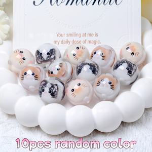 TEMU 새로운 익스플로전스 고양이, 동물 및 반려동물 장식용 구슬 16mm 포커스 비즈 주얼리 액세서리 구슬펜 DIY 재료 패키지 휴일 선물 파티 드레스업 20/10개 랜덤 색상