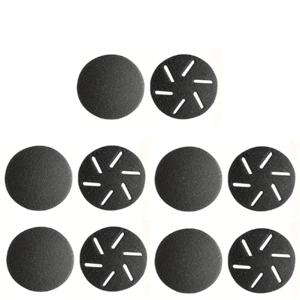 TEMU 10개입 전동 발 파일 교체용 헤드, 고운 & 거친 석영 모래 롤러 헤드, 플라스틱 하우징 포함, 통증 없는 각질 제거, 페디큐어 도구 액세서리 또는 살롱 사용 가능