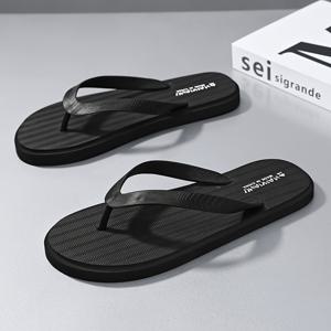 TEMU 남성용 여름 야외 쿨 통기성 소프트 밑창 토우 포스트 슬리퍼 남성 해변 신발 욕실 홈 캐주얼 슬라이드 트렌디 신발