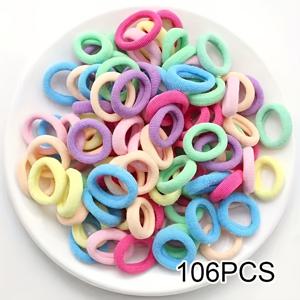 TEMU 여성을 위한 106개 생생하고 신축성 있는 헤어밴드, 소형 고무 포니테일 홀더, 헤어 타이, 헤어 액세서리, 혼합 색상, 스타일리시한 헤어스타일 및 일상용으로 적합