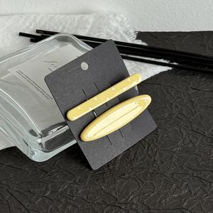 TEMU 미디엄 6.5 옐로우 화이트 폴카 도트 아세테이트 헤어 클립 2개, 모든 헤어 타입용 우아한 헤어 바레트, 일상, 여행, 모임용 다용도 헤어 액세서리, 어머니의 날 선물용으로 이상적