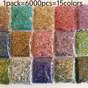 TEMU 6000개 빈티지 유리 씨앗 비즈 세트, 2.5mm 미니 비즈, 다양한 색상, 비즈 크래프트 용품, 팔찌, 목걸이, 우정 및 어머니의 날 선물용 DIY 보석 만들기 키트 포함