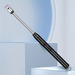 TEMU 1개/2개 충전식 곡선 USB 라이터 - 방풍, 휴대용 다기능 전자 라이터, 아크 펄스 점화 휴대용 캠핑 바베큐 라이터, 캔들, 가스레인지, 바베큐, 가정용 - 발렌타인데이와 새해를 위한 완벽한 선물