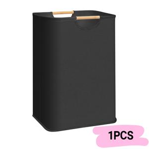 TEMU 스칸디나비아 스타일 72L 대용량 원목 손잡이 세탁 바구니, 간편한 보관을 위한 접이식 휴대용, 욕실, 침실, 옷장, 다용도실에 이상적인 선택, 수납 바구니, 선반용 바구니