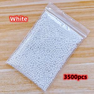 TEMU 3500개 4mm 구멍 비즈, 화이트 & 베이지 스페이서 비즈, 핸드메이드 DIY 액세서리, 팔찌 목걸이 귀걸이 공예 필러 재료