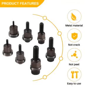 TEMU 헤비 듀티 리벳 너트 공구 수동 범용 어댑터, M3, M4, M5, M6, M8, M10, M12 나사산, 고속 레버 메커니즘 및 인체공학적 핸들, 오른손 나사산, 내구성 탄소강 리벳 헤드, 전동 공구에 적합