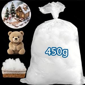 TEMU 1000G/500G/450G/350G 초극세사 흰색 폴리에스터 섬유 충전재 - 높은 탄성의 미세 섬유, 크리스마스 눈꽃 장식, 봉제 인형 충전재, 애완 동물 침대 및 겨울 공예, 장식, 패딩 소재로 적합