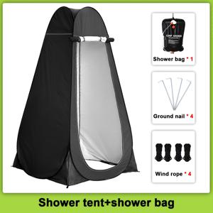 TEMU 야외용 즉석 욕실 텐트 + 20L 샤워백, 조립 불필요 휴대용 캠핑 변기, 접이식 가정용 욕실 텐트, 개인용 캠핑 텐트
