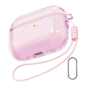 TEMU Airpods Pro 3세대 보호 케이스, 부드러운 TPU 소재, 투명 디자인, Airpods Pro 3 호환 클리닝 키트 포함 - 화이트, 스크래치 방지, 하드 쉘, 열가소성 폴리우레탄, 클리닝 키트 포함, Airpods Pro 3용