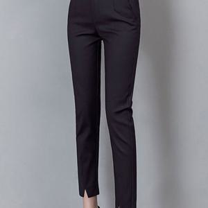 TEMU 여성 춘추계 정장바지 9부 스판 일자 빅사이즈 바지 면접 오피스룩 슬림 데일리 정장 팬츠 SLIM GIRL 슬림소녀