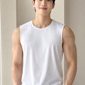 TEMU 남성용 심리스 무봉제 런닝 나시, 통기성 좋은 남자 메리야스, 여름 운동 스포츠 러닝 쿨 민소매, 남자 속옷 이너웨어 런닝셔츠, 흰티 검정 조끼런닝 티셔츠