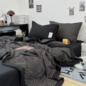 TEMU 1개, 새로운 간편한 일본 스타일 소프트 여름 퀼트, 피부 친화적인 부드러운 에어컨 담요, 침실, 거실 또는 사무실에 적합 - 가볍고 편안함, 세탁기 사용 가능 (베개 커버 미포함)
