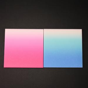 TEMU 100매 핑크 & 블루 그라데이션 반짝이는 투명 접착 노트지, 스파클링, 자가 접착, 잔여물 없음, 투명, 책갈피, 노트북, 신학기 선물, 3인치 X 3인치