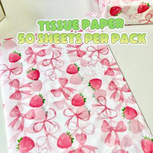 TEMU 30개/50개 핑크 딸기 물방울 무늬 리본 배지 포뮬러 종이 14 X 20인치 선물 포장지 아트 종이 파티 생일 결혼식 장식, 포장지, 티슈 종이, 꽃다발 용품, 선물 포장지, 꽃 포장지에 적합