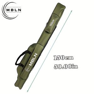 TEMU 대용량 150cm 3단 낚시가방, 튼튼한 폴리에스터 듀얼 사이드 포켓, 숄더 또는 핸드 캐리 디자인