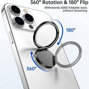 휴대폰 링 홀더 스탠드, 360도 회전 핑거 링 킥스탠드 광택 금속 폰 그립 (자석 차량용 마운트용)