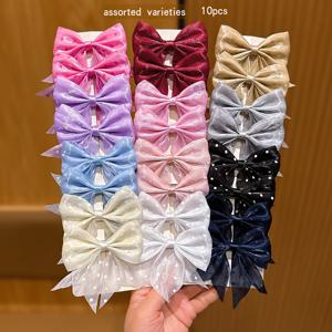 TEMU 일상용 랜덤 나비 클립 헤어핀 10개