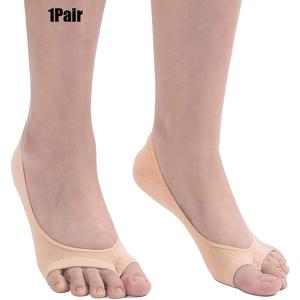 TEMU 여성용 우아한 여름 얕은 입구 투명 이발가락 양말 1켤레, 물고기 입구 양말, , 나막신, 편안하고 통기성 좋은 하이힐용 안감 양말
