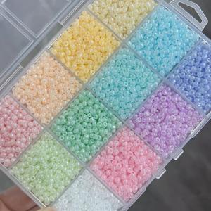 TEMU 주얼리 제작 키트, 3500개 12칸 3mm 유리 씨드 비즈 세트, 핸드메이드 DIY 공예, DIY 주얼리 제작, 팔찌, 주얼리, 목걸이, 귀걸이, 열쇠고리 펜던트 등에 적합, 주얼리 제작용 공예 액세서리, 패셔너블한 선물, 접착제 불필요