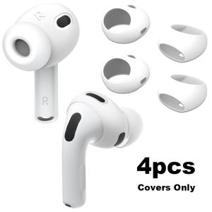 TEMU Airpods Pro 3용 초박형 실리콘 이어팁 커버 4개입 | 케이스 호환, 미끄럼 방지 및 스크래치 방지 | 안전한 착용감과 편안한 착용을 위한 부드러운 이어폰 캡