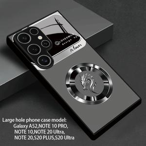 TEMU 드래곤 패턴 배지 디자인 블랙 글라스 휴대폰 케이스, 삼성 갤럭시 S25 울트라, S24, S23, S22, A14, A53, A34, A33, A35, A55, A54용. 고급스러운 비즈니스 스타일. 기념일, 발렌타인데이, 초승달, 이드, 크리스마스, 할로윈에 이상적. 자신을 위한 최고의 선물. ZD20260310BL71