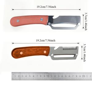 TEMU 2-In-1 톱니형 필러 및 양파 슬라이서, 2개입, 스테인리스 스틸 양파 다지기 도구 주방 과일 필러 멜론 그레이터 설탕대칼 / 다기능 필러 가정용 주방용품, 필링 및 다지기 2-In-1