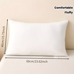 1개/2개 부드럽고 푹신한 베개, 60X40Cm, 가정 및 사무실용, 편안한 수면 베개, 목과 어깨 압력 완화 베개, 침구, 호텔 용품 베개