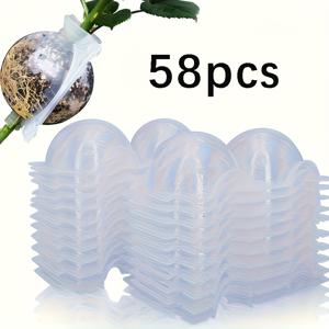 TEMU 58개 식물 뿌리 배양 탱크 세트, 안전 고압 번식 볼, 원예 접목 및 접목 상자, 빠른 식물 번식 및 에어 베드 묘목 양식 탱크용