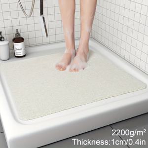 TEMU 1개 특대형 미끄럼 방지 샤워 매트 - 강력한 2100-2500gsm 두께 0.4인치/1cm 두께, 21x21인치 (53x53cm) 거품 로우파 베이스 욕실 매트, 샤워, 욕조 - 간편한 청소 표면, 미끄럼 방지 샤워 매트, 내구성 플라스틱