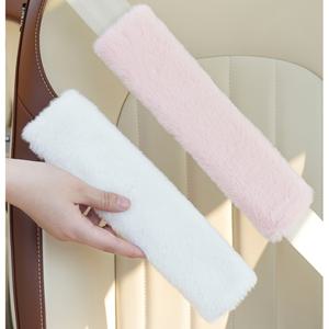TEMU 2개입 플러시 안전 벨트 커버, 범용 차량용 소프트, 통기성, 조절 가능한 어깨 패드, 편안함 및 보호 강화