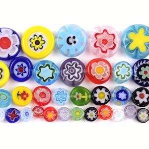 TEMU TeoWaki 4/6/8/10mm 천연 다색 램프워크 유리 비즈 라운드 루즈 비즈, DIY 목걸이 팔찌 귀걸이 액세서리 만들기용