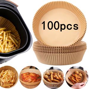 TEMU 100개입 파스텔 패딩 팩, 9인치 에어프라이어에 적합, 5~8리터 에어프라이어 전용 디자인, 논스틱 및 방수 기능