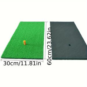 TEMU 실내 골프 연습 매트 - 30cm x 60cm 두꺼운 인공 잔디 스윙 트레이너, 3D 골프 공 및 안정적인 스탠스, 가정용 미니 칩핑, 퍼팅 및 쇼트 게임 연습, 골프 액세서리, 실내 골프, 현실적인 잔디 질감, 내구성 있는 스포츠 표면
