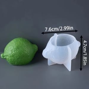 TEMU 리얼리스틱 레몬 캔들 몰드 실리콘 - 재사용 가능한 과일 디자인 DIY 비누 및 레진 수공예, 생동감 넘치는 노란색 홈 데코 텍스처 표면 - 캔들 만들기 용품