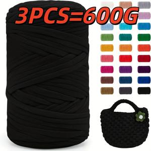 TEMU 폴리에스터 소재 3개 세트 600g/21.16oz 부드럽고 탄력 있는 공예용 폴리에스터, 연한 파랑, 녹색, 분홍 - DIY 뜨개질, 코바늘 프로젝트, 홈 데코, 직조, 뜨개질 액세서리, 공예 용품, 뜨개질 필수품, DIY 지갑 만들기에 적합